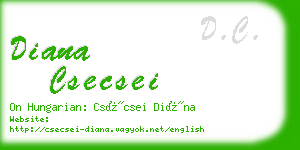 diana csecsei business card